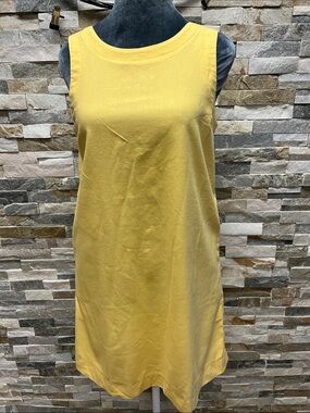 Sleeveless Yellow Shift Dress - Women